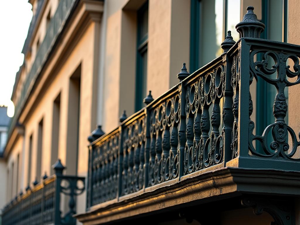 Restauration d'un balcon en fer forgé haussmannien