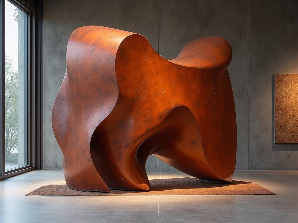 Sculpture abstraite en métal soudé